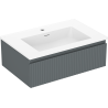 Mexen Rivel dulap de baie 70 cm cu lavoar Otis, 1 sertar, canelat, grafit mat/alb mat - 91A20-07023-1-BF66-W18M01