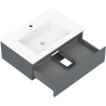 Mexen Rivel dulap de baie 70 cm cu lavoar Otis, 1 sertar, canelat, grafit mat/alb mat - 91A20-07023-1-BF66-W18M01