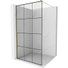 Mexen Kioto Walk-in zuhanyfal 110 x 200 cm, fekete rács, arany - 800-110-101-50-77
