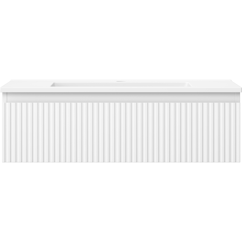 Mexen Rivel dulap baie 80 cm cu chiuvetă Otis, 1 sertar, canelat, alb mat - 91A20-08023-1-BF01-W18M01