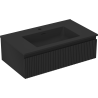 Mexen Rivel dulap baie 80 cm cu lavoar Otis, 1 sertar, structurat, negru mat - 91A20-08023-1-BF71-W18M71