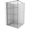 Mexen Kioto Walk-in zuhanyfal 100 x 200 cm, fekete rács, 8 mm, fekete - 800-100-101-70-77