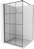 Mexen Kioto Walk-in zuhanyfal 100 x 200 cm, fekete rács, 8 mm, fekete - 800-100-101-70-77