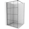 Mexen Kioto zuhanyfal Walk-in 120 x 200 cm, fekete rács 8 mm, fekete - 800-120-101-70-77