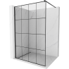Mexen Kioto zuhanyfal Walk-in 130 x 200 cm, fekete rácsos 8 mm, fekete - 800-130-101-70-77