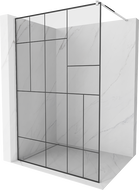Mexen Kioto perete de duș 70 x 200 cm, transparent/Model negru 8 mm, Crom - 800-070-101-01-78