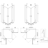 Mexen Mist H Duo cabină de duș cu uși pivotante 85 x 120 cm, transparent, negru - 8A5-085L-120P-70-00