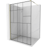 Mexen Kioto zuhanyfal Walk-in 120 x 200 cm, fekete mintás 8 mm, arany - 800-120-101-50-78