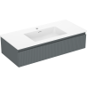 Mexen Rivel dulap baie 100 cm cu lavoar Otis, 1 sertar, cu caneluri, grafit mat/alb mat - 91A20-10023-1-BF66-W18M01