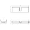 Mexen Rivel dulap baie 120 cm cu lavoar Otis, 1 sertar, frontal structurat, alb mat - 91A20-12023-1-BF01-W18M01