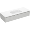 Dulap baie Mexen Rivel 120 cm cu lavoar Otis, 1 sertar, cu caneluri, gri mat/alb mat - 91A20-12023-1-BF62-W18M01