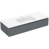 Mexen Rivel dulap baie 120 cm cu lavoar Otis, 1 sertar, cu caneluri, grafit mat/alb mat - 91A20-12023-1-BF66-W18M0