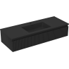 Mexen Rivel dulap baie 120 cm cu lavoar Otis, 1 sertar, cu riflaj, negru mat - 91A20-12023-1-BF71-W18M71