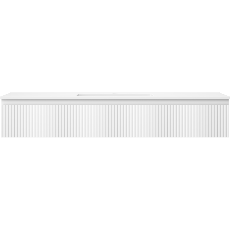 Mexen Rivel dulap de baie 140 cm cu lavoar Otis, 1 sertar, canelat, alb mat - 91A20-14023-1-BF01-W18M01