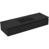 Mexen Rivel dulap baie 140 cm cu lavoar Otis, 1 sertar, riflat, negru mat - 91A20-14023-1-BF71-W18M71