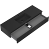 Mexen Rivel dulap baie 140 cm cu lavoar Otis, 1 sertar, riflat, negru mat - 91A20-14023-1-BF71-W18M71