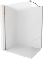 Mexen Kioto Walk-in zuhanyfal 140 x 200 cm, deres 8 mm, rózsaarany - 800-140-101-60-30