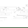 Dulap de baie Mexen Rivel 160 cm cu chiuvetă Otis, 1 sertar, canelată, gri mat/alb mat - 91A20-16023-1-BF62-W18M01
