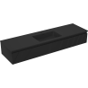 Mexen Rivel dulap baie 160 cm cu chiuvetă Otis, 1 sertar, canelat, negru mat - 91A20-16023-1-BF71-W18M71