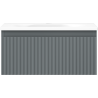 Mexen Rivel dulap de baie 50 cm cu lavoar Vela, 1 sertar, canelat, grafit mat/alb mat - 91A20-05023-1-BF66-W23M01