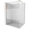 Mexen Kioto perete de duș Walk-in 140 x 200 cm, transparent/mat 8 mm, aur roz - 800-140-101-60-35