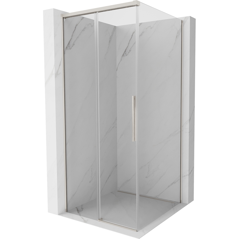 Mexen Rox cabină de duș culisantă 90 x 90 cm, transparent, nichel periat - 8C2-090-090-97-00