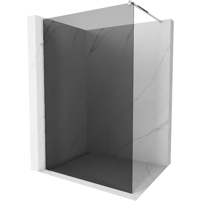 Mexen Kioto zuhanyfal Walk-in 130 x 200 cm, grafit 8 mm, króm - 800-130-101-01-40