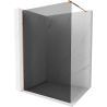 Mexen Kioto Walk-in zuhanyfal 130 x 200 cm, grafit 8 mm, rózsaarany - 800-130-101-60-40