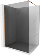 Mexen Kioto Perete de duș Walk-in 130 x 200 cm, grafit 8 mm, aur roz - 800-130-101-60-40