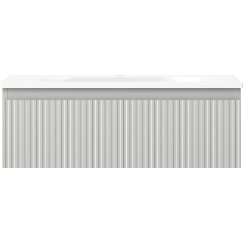 Mexen Rivel dulap baie 70 cm cu lavoar Vela, 1 sertar, canelat, gri mat/alb mat - 91A20-07023-1-BF62-W23M01