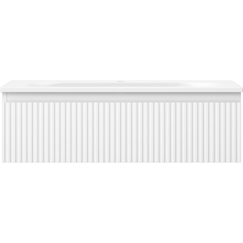 Mexen Rivel dulap baie 80 cm cu chiuvetă Vela, 1 sertar, canelat, alb mat - 91A20-08023-1-BF01-W23M01