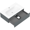 Mexen Rivel dulap baie 80 cm cu lavoar Vela, 1 sertar, canelat, grafit mat/alb mat - 91A20-08023-1-BF66-W23M01
