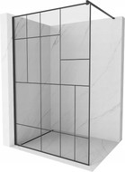 Mexen Kioto Walk-in zuhanyfal 90 x 200 cm, fekete mintával 8 mm, fekete - 800-090-101-70-78