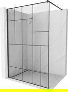 Mexen Kioto perete de duș 140 x 200 cm, transparent/Model negru 8 mm, Neagră - 800-140-101-70-78