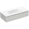Mexen Rivel dulap baie 100 cm cu lavoar Vela, 1 sertar, canelat, gri mat/alb mat - 91A20-10023-1-BF62-W23M01