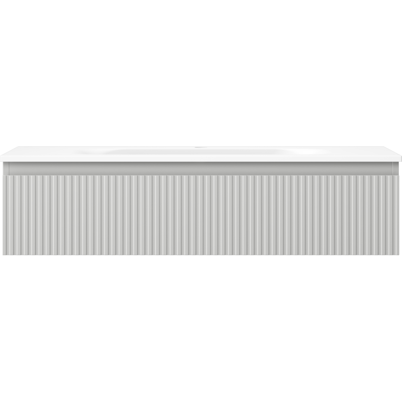 Mexen Rivel dulap de baie 100 cm cu lavoar Vela, 1 sertar, canelat, gri mat/alb mat - 91A20-10023-1-BF62-W23M01