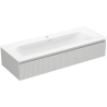 Mexen Rivel dulap de baie 120 cm cu lavoar Vela, 1 sertar, fațetat, gri mat/alb mat - 91A20-12023-1-BF62-W23M01