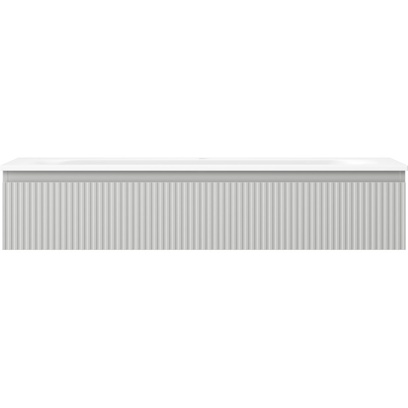 Mexen Rivel dulap de baie 120 cm cu lavoar Vela, 1 sertar, fațetat, gri mat/alb mat - 91A20-12023-1-BF62-W23M01