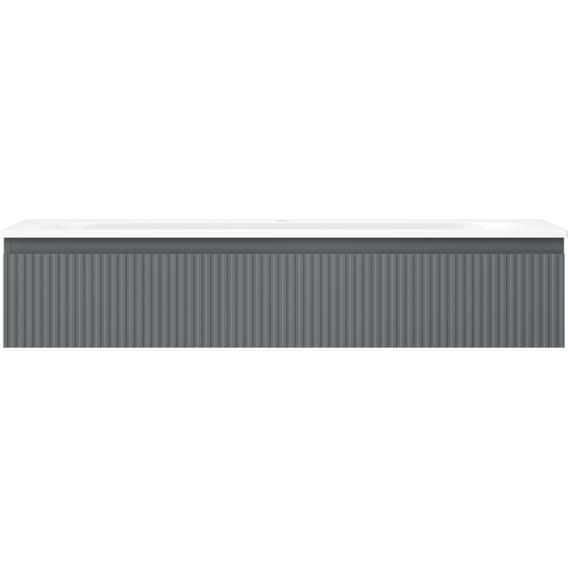 Mexen Rivel dulap de baie 120 cm cu chiuvetă Vela, 1 sertar, canelat, grafit mat/alb mat - 91A20-12023-1-BF66-W23M0