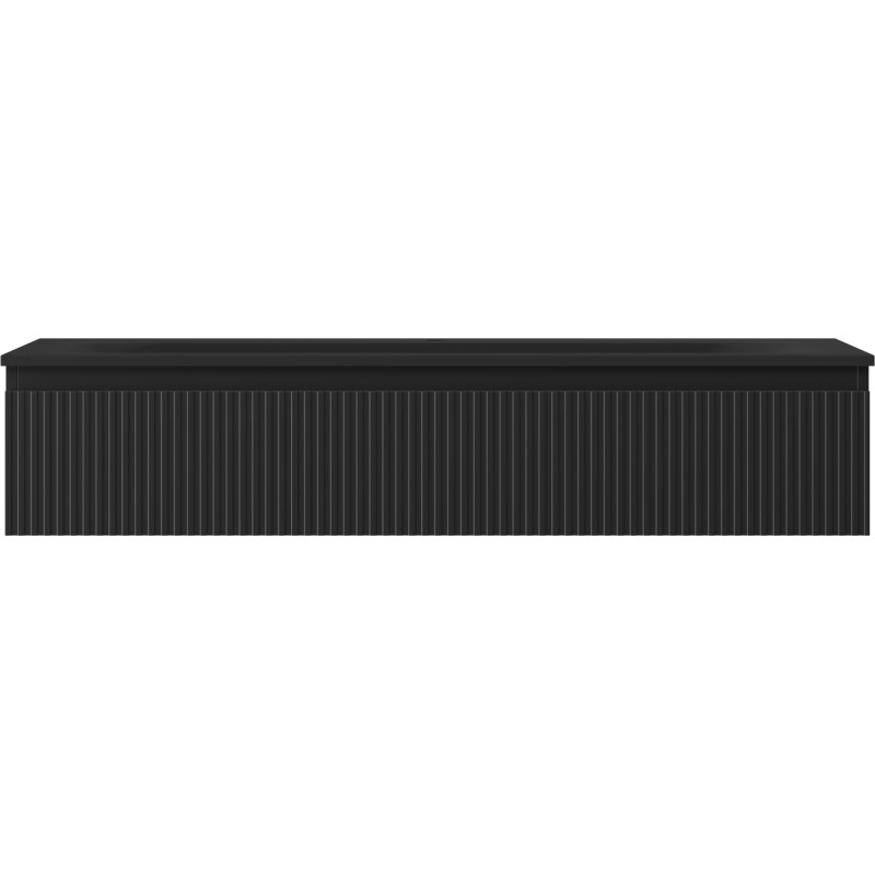 Mexen Rivel dulap baie 120 cm cu lavoar Vela, 1 sertar, canelat, negru mat - 91A20-12023-1-BF71-W23M71