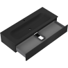 Mexen Rivel dulap baie 120 cm cu lavoar Vela, 1 sertar, cu striații, negru mat - 91A20-12023-1-BF71-W23M71