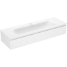 Mexen Rivel dulap pentru baie 140 cm cu chiuvetă Vela, 1 sertar, canelat, alb mat - 91A20-14023-1-BF01-W23M01