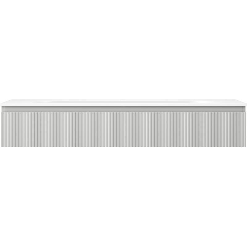 Mexen Rivel dulap de baie 140 cm cu lavoar Vela, 1 sertar, canelat, gri mat/alb mat - 91A20-14023-1-BF62-W23M01