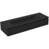 Mexen Rivel dulap de baie 140 cm cu lavoar Vela, 1 sertar, structurat, negru mat - 91A20-14023-1-BF71-W23M71