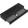 Mexen Rivel dulap de baie 140 cm cu lavoar Vela, 1 sertar, structurat, negru mat - 91A20-14023-1-BF71-W23M71