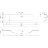 Mexen Rivel dulap de baie 140 cm cu chiuvetă Vela, 1 sertar, canelat, gri mat/alb mat - 91A20-16023-1-BF62-W23M01