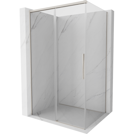 Mexen Rox cabină de duș glisantă 155 x 95 cm, transparent, nichel periat - 8C2-155-095-97-00