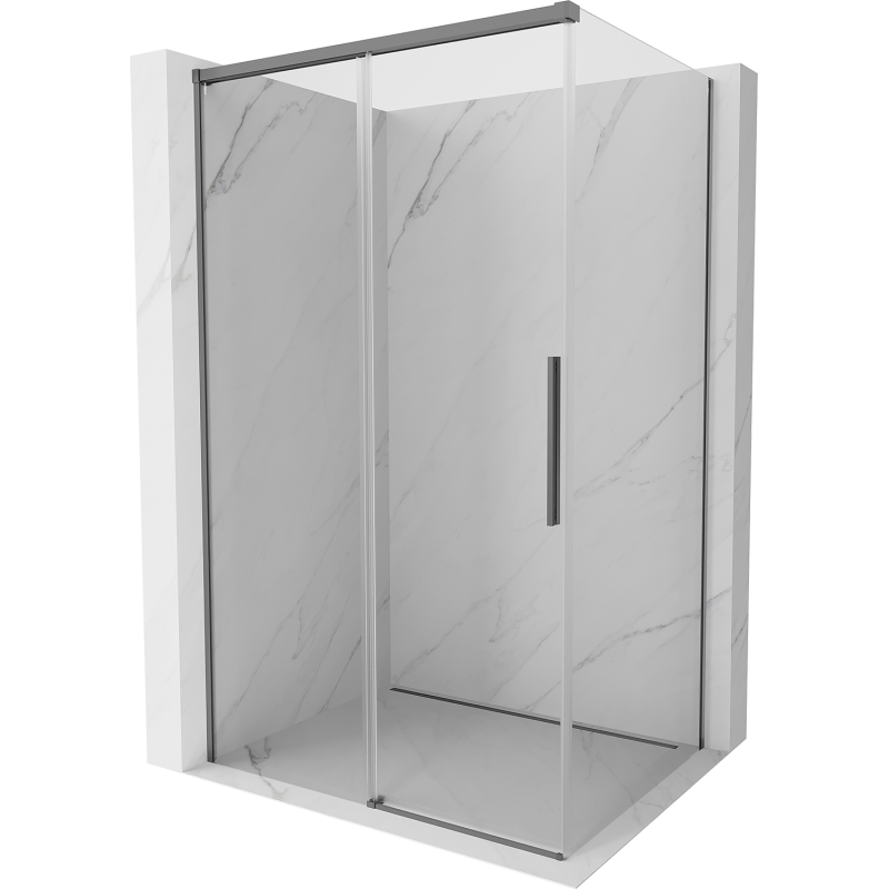 Mexen Rox cabină de duș glisantă 140 x 120 cm, transparent, gun metal - 8C2-140-120-95-00