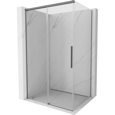 Mexen Rox cabină de duș glisantă 140 x 120 cm, transparent, gun metal - 8C2-140-120-95-00