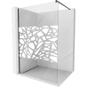 Mexen Kioto perete duș Walk-in 110 x 200 cm, model alb 8 mm, negru - 800-110-101-70-85